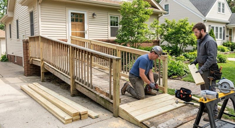 Wood Ramp Installation in Wilmington, NC